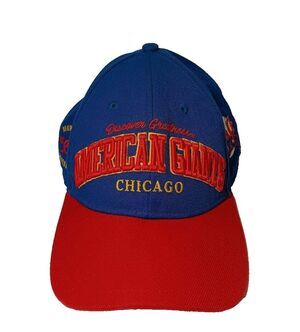 Vintage Negro League Chicago American Giants Hat One Size Strapback Red Blue